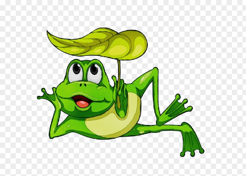 Plant Shrub Frog Watercolor PNG