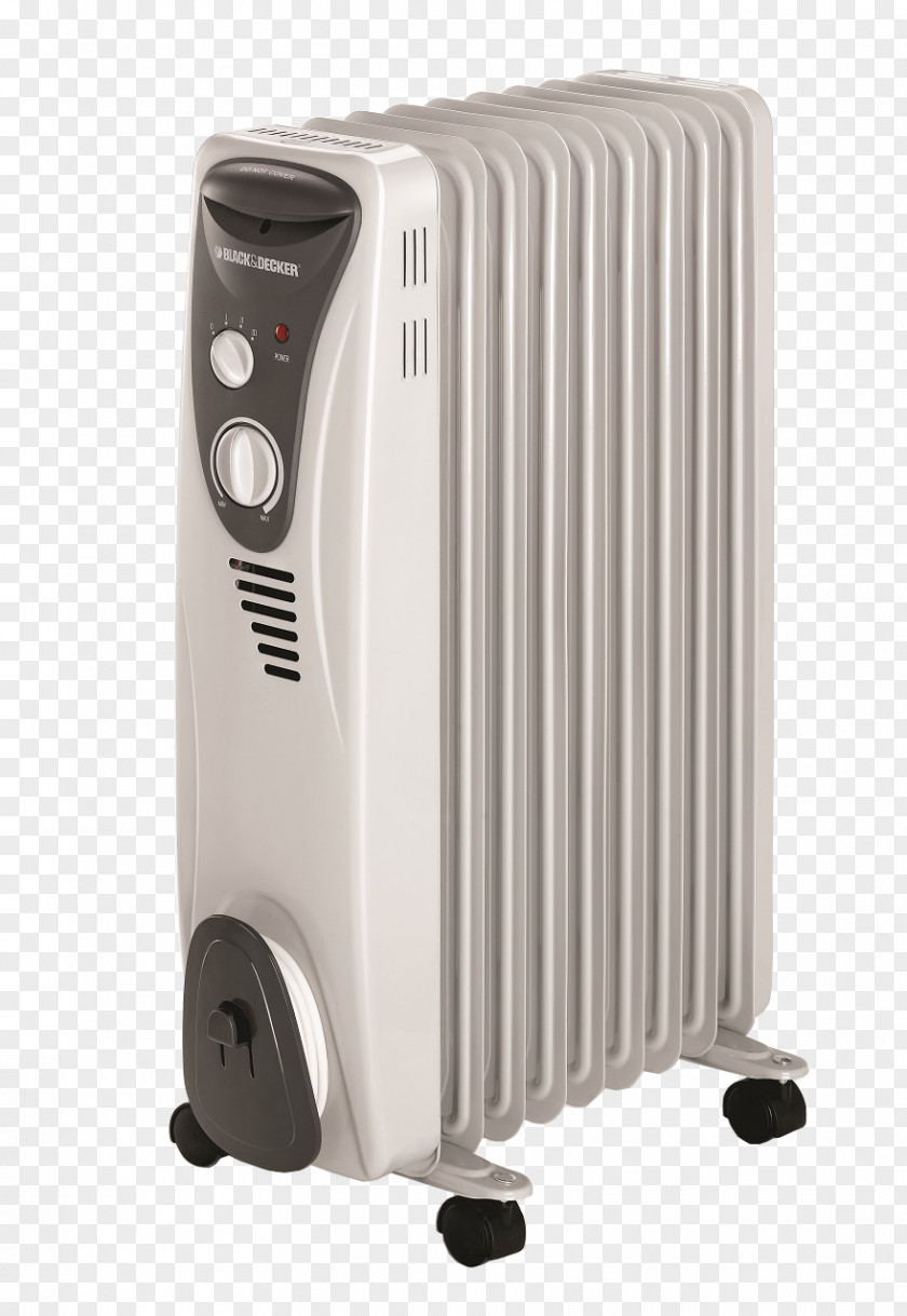 Radiator Oil Heater Heating Radiators Black & Decker PNG