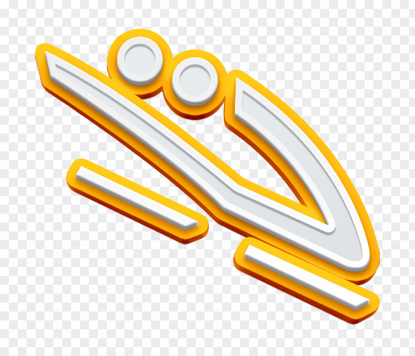 Yellow Olympic Icon Bobsleigh PNG
