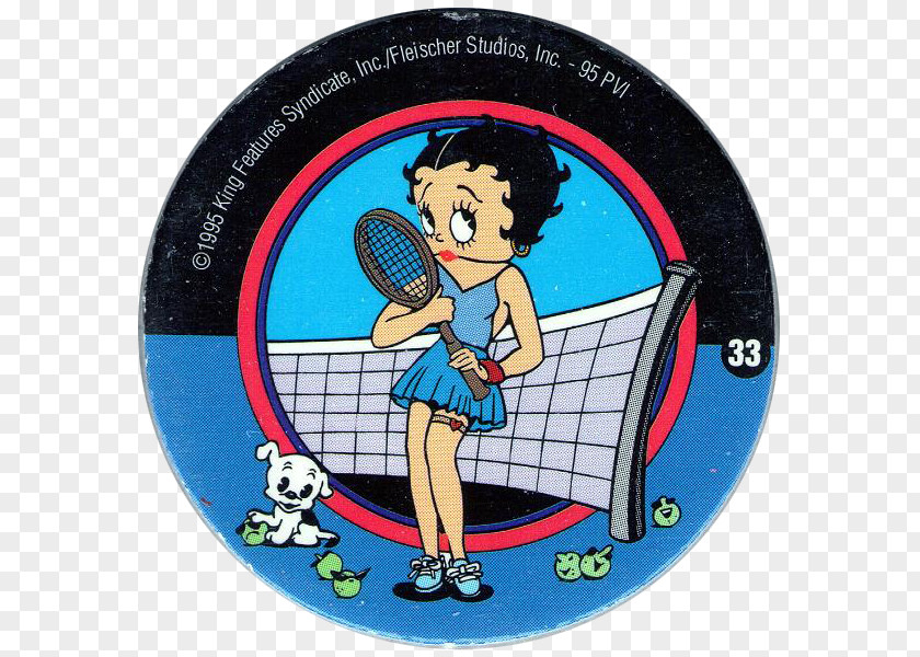 Betty Boop Vector Cartoon Image Tennis PNG
