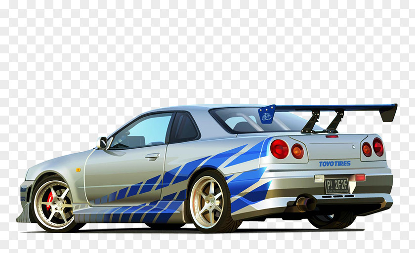 Carrera De Autos Nissan Skyline GT-R Brian O'Conner Car PNG