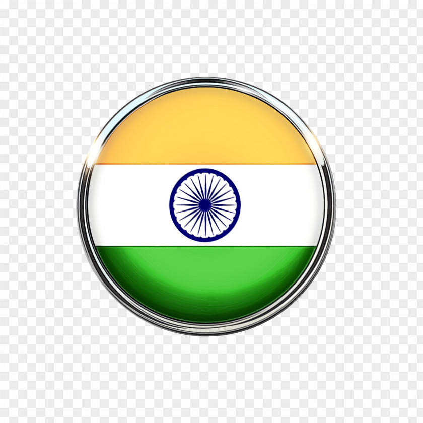 Logo Button India Independence Day Green Background PNG