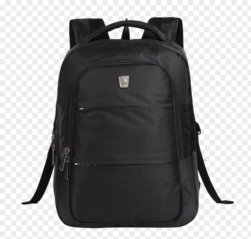Pure Black Backpack Schoolbag Handbag Satchel PNG