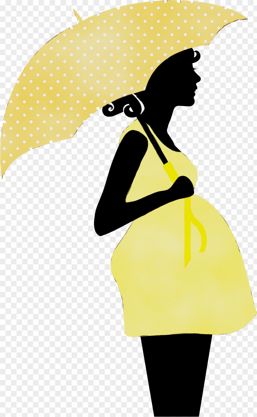 Silhouette Fashion Illustration Yellow Clip Art PNG