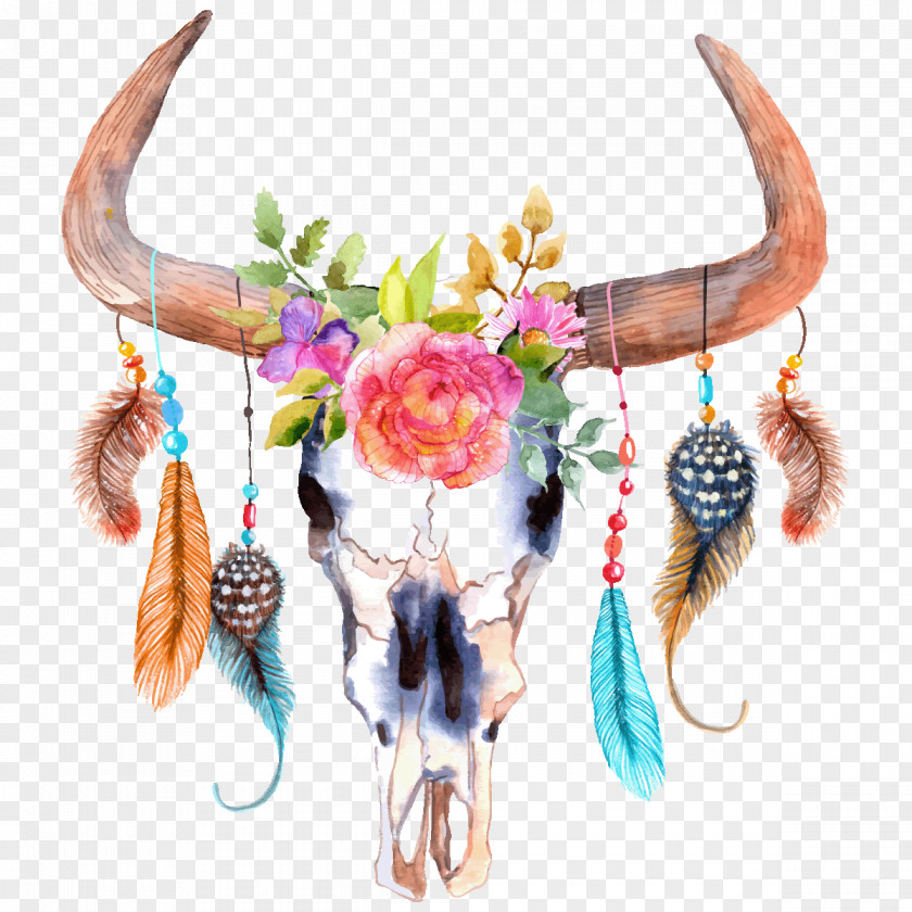Bull Watercolor Painting Cattle PNG