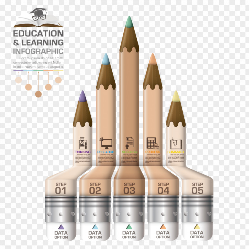 Creative Pen Pattern Pencil Diagram Infographic PNG