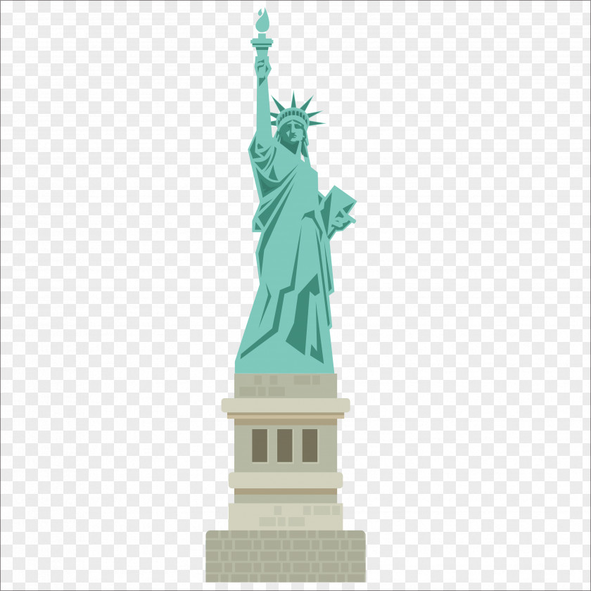 Flat US Statue Of Liberty PNG