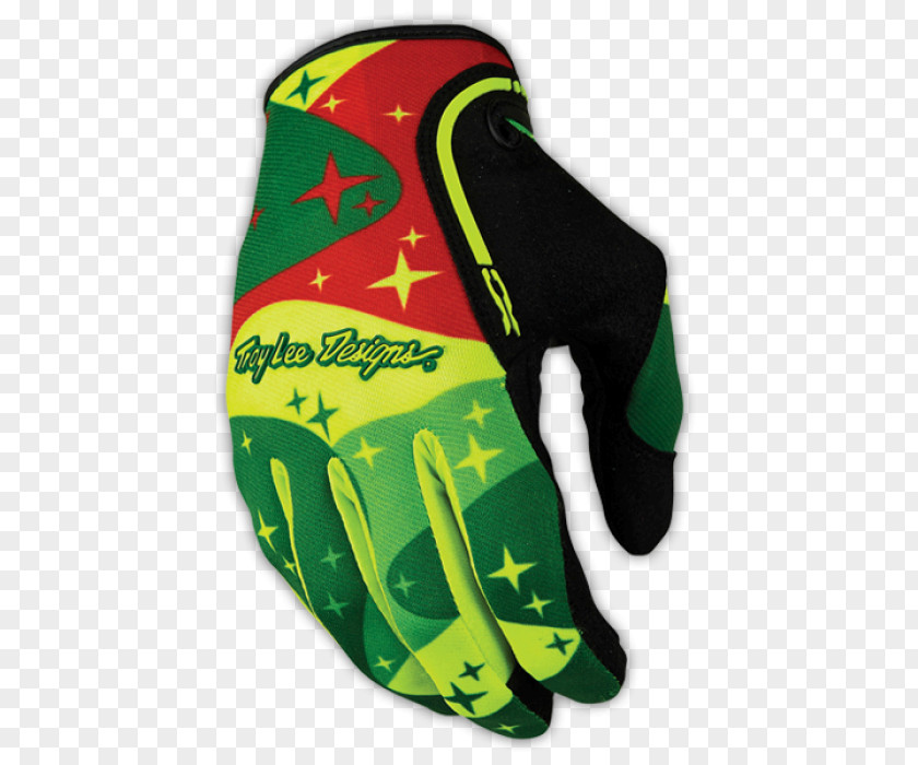 Motocross Troy Lee Designs Glove Green Yellow PNG