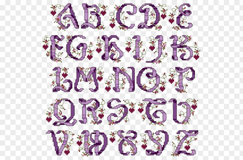 Alphabet O Cross-stitch Sampler Pattern PNG