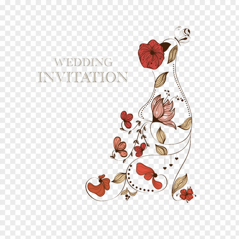 Floral Wedding Invitation Card Paper Cake Greeting PNG