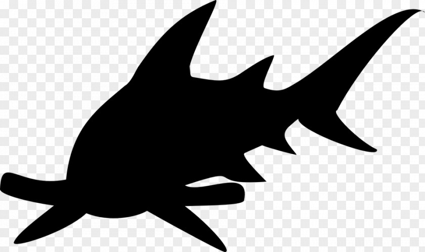 Great Vector Hammerhead Shark Silhouette Clip Art PNG