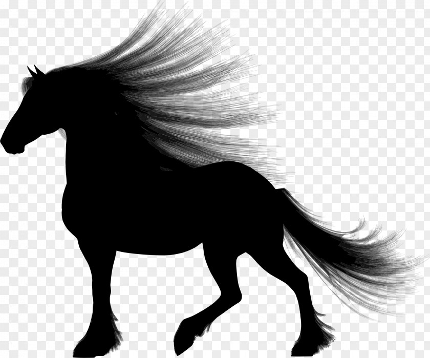 Hair Silhouette Mustang Stallion Equestrian Gallop Clip Art PNG