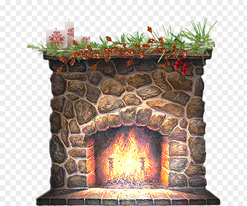 Christmas Fireplace Santa Claus Clip Art PNG