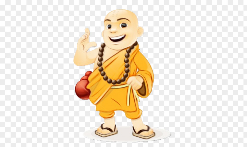 Finger Animated Cartoon Shaolin Kung Fu Monk PNG