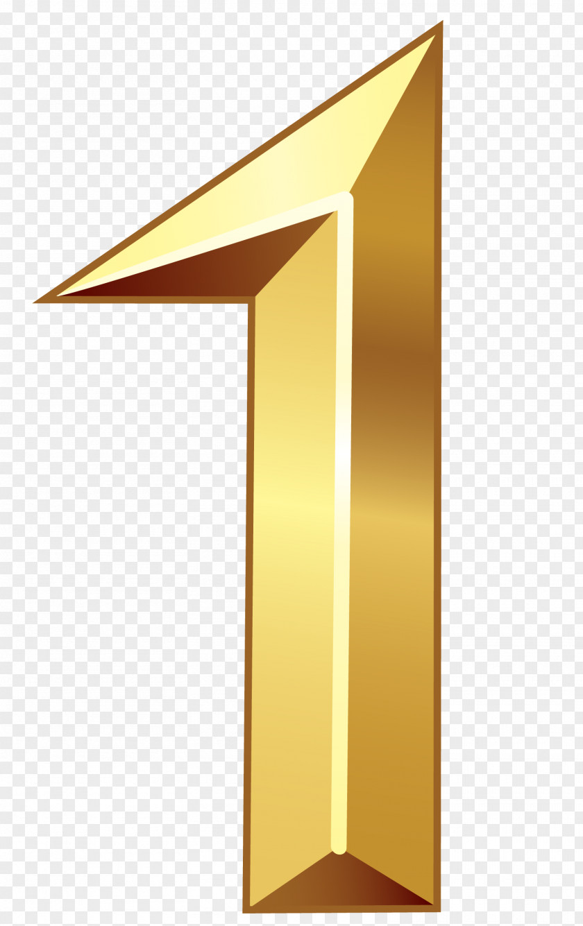 Gold Number One Clipart Image PNG