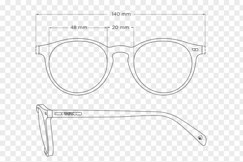 Cotton Fiber Sunglasses Goggles White PNG