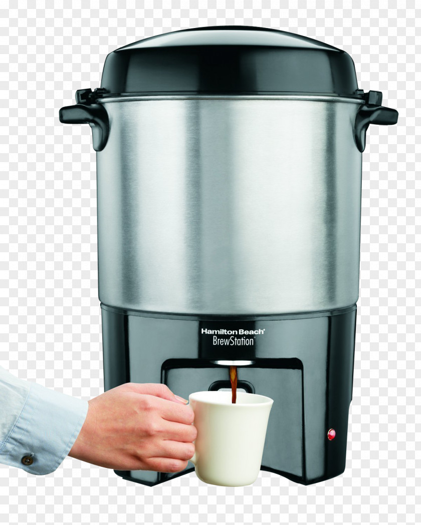 Hand Using Coffee Maker Brewed Hamilton Beach Brands Coffeemaker Cup PNG