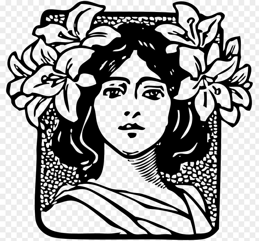 Black And White Art Nouveau Hrvatski Ex Libris Clip PNG