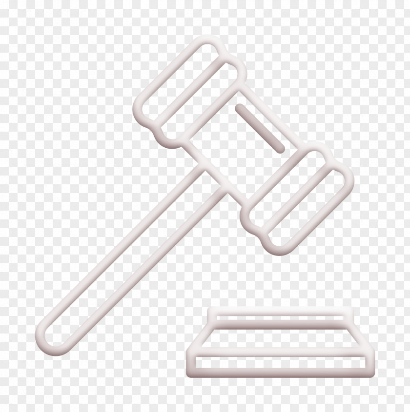 Gavel Icon Law Linear Police Elements PNG