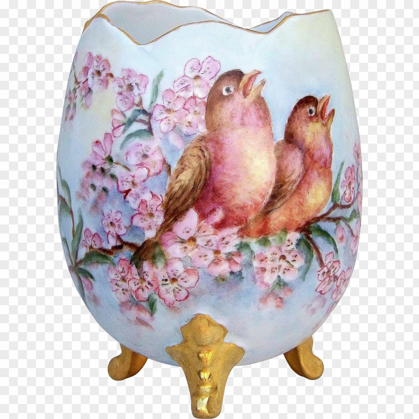 Hand-painted Cherry Blossoms Ceramic Porcelain Vase Tableware PNG