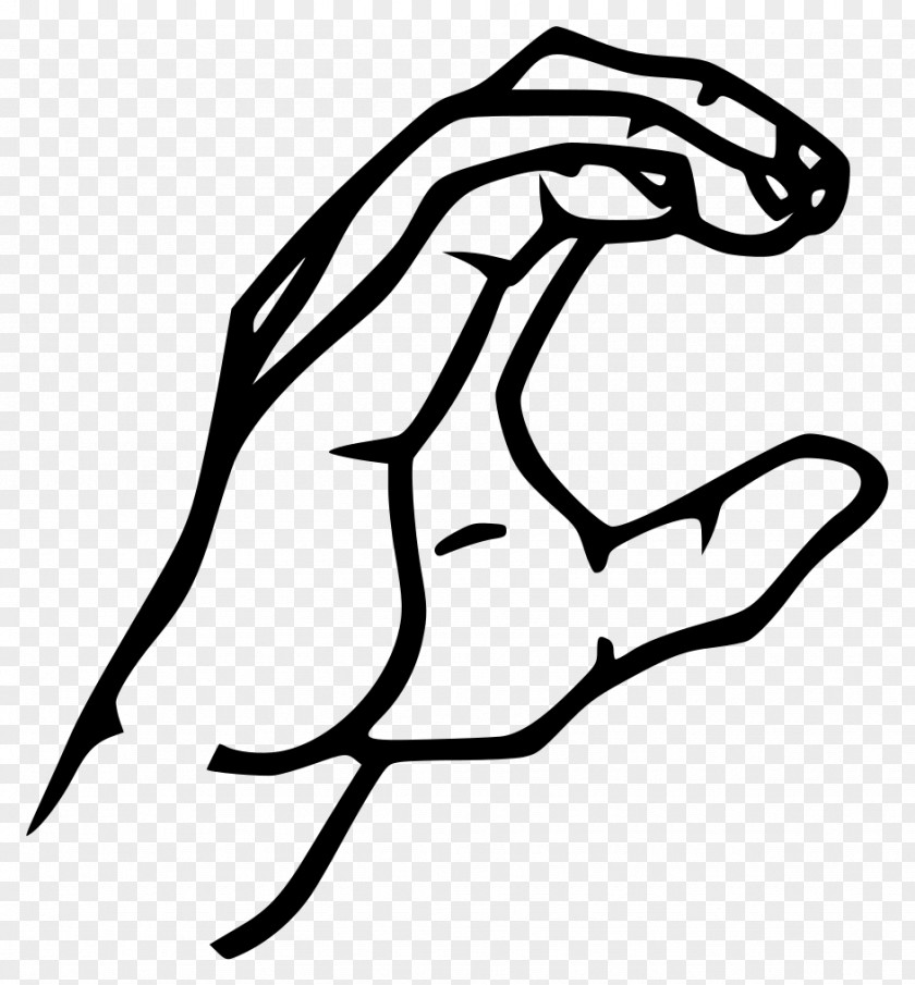 Letter C American Sign Language Fingerspelling PNG