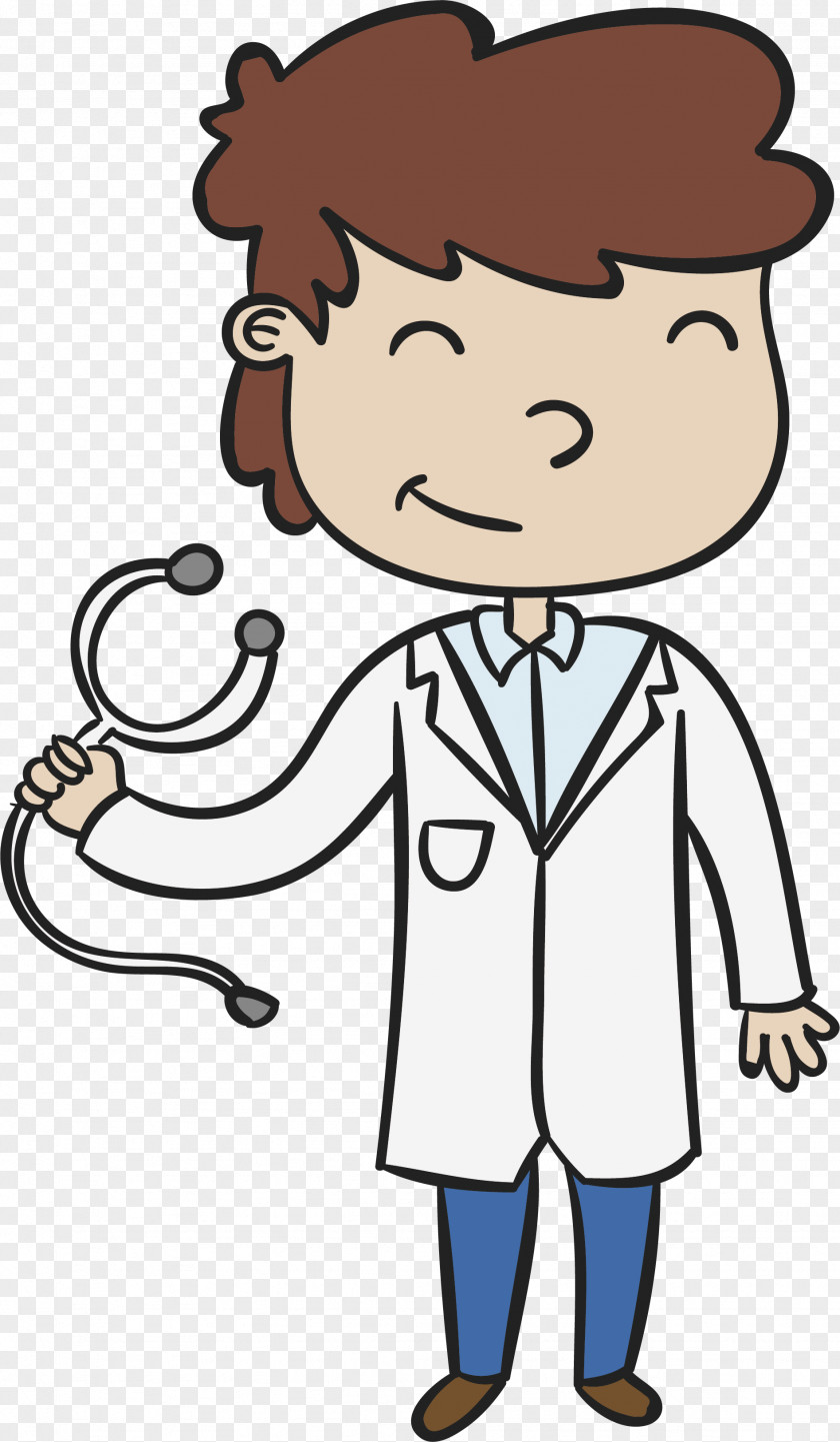 A Doctor With Stethoscope Physician Illustration PNG