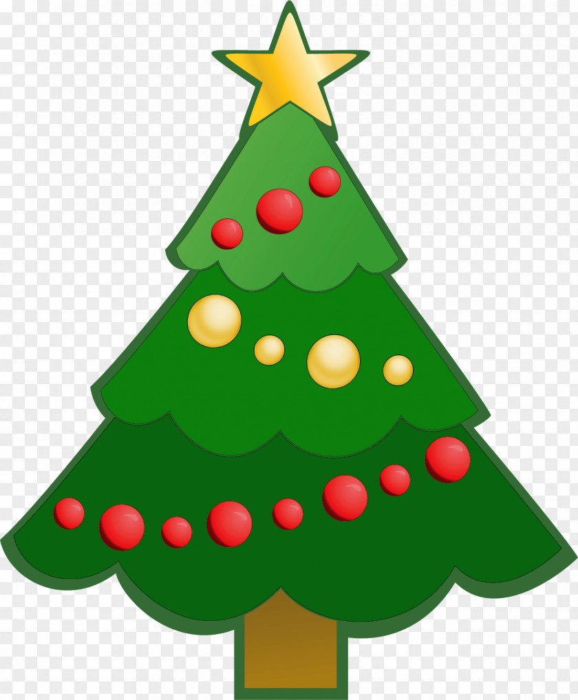 Green Simple Christmas Tree Clipart Clip Art PNG