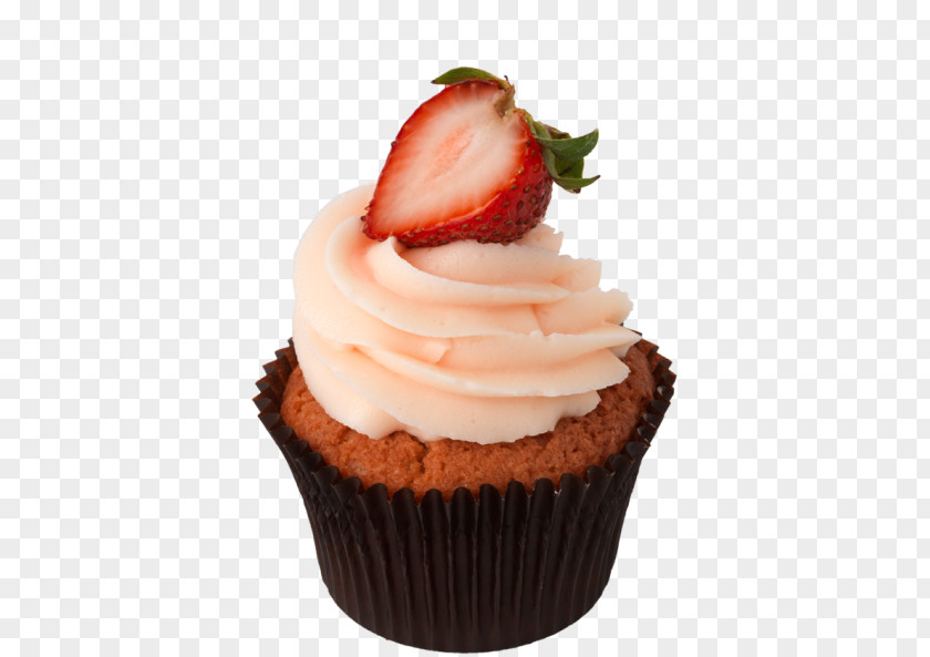 Strawberry Cupcake Frosting & Icing Muffin Champagne Petit Four PNG