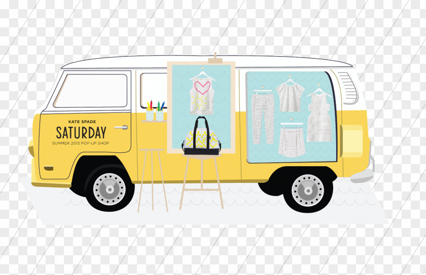 Pop Up Shop Kate Spade Saturday Car New York Compact Van Retail PNG