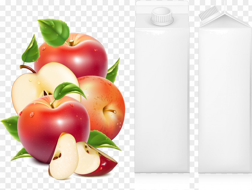 Red Apple Juice Packaging And Labeling PNG