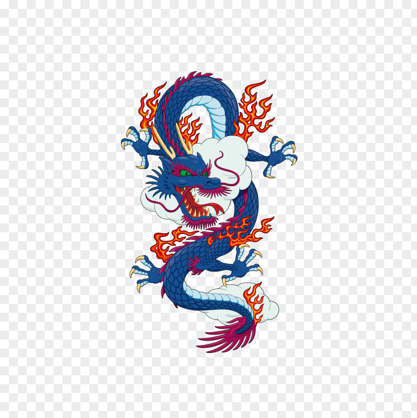 Vector Blue Dragon PNG