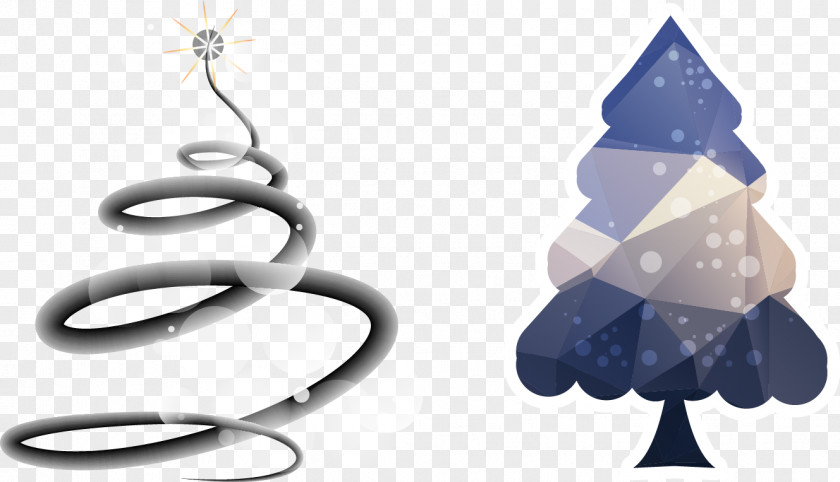 Vector Creative Hand-painted Christmas Tree 2 Euclidean PNG