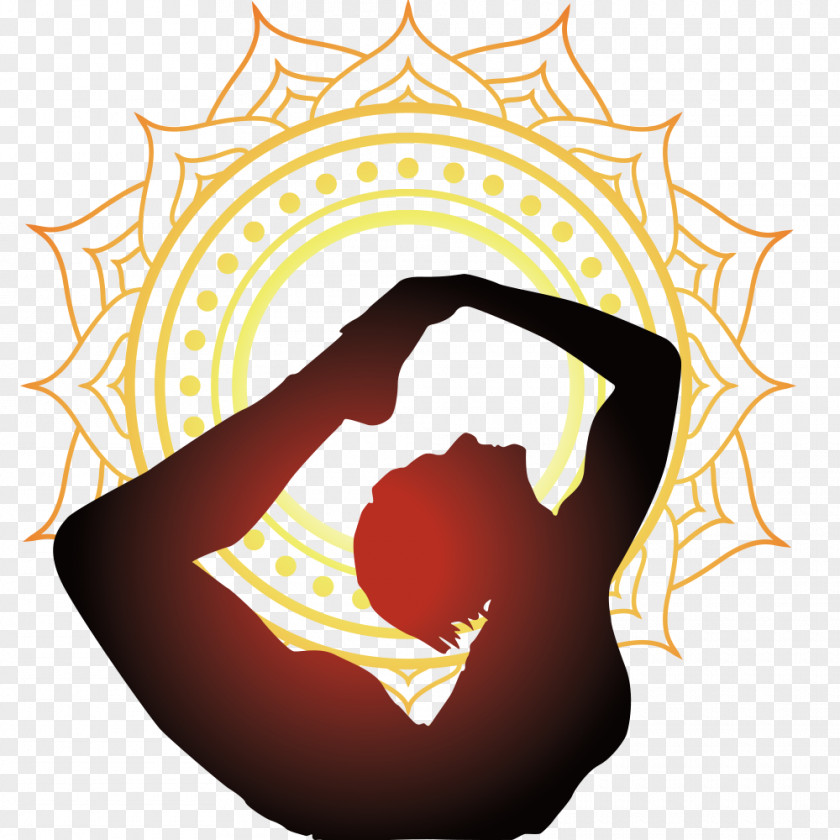 Yoga Bend Silhouette Figures Vector Material Euclidean Physical Exercise PNG