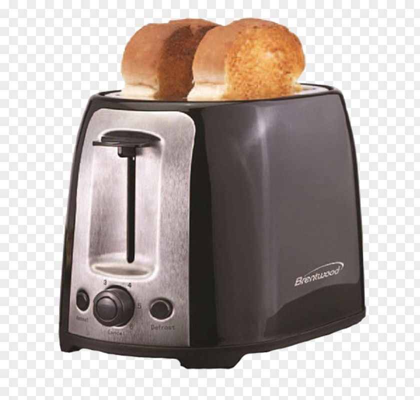 Brentwood TS-292 2-Slice Toaster Stainless Steel Home Appliance Brushed Metal PNG