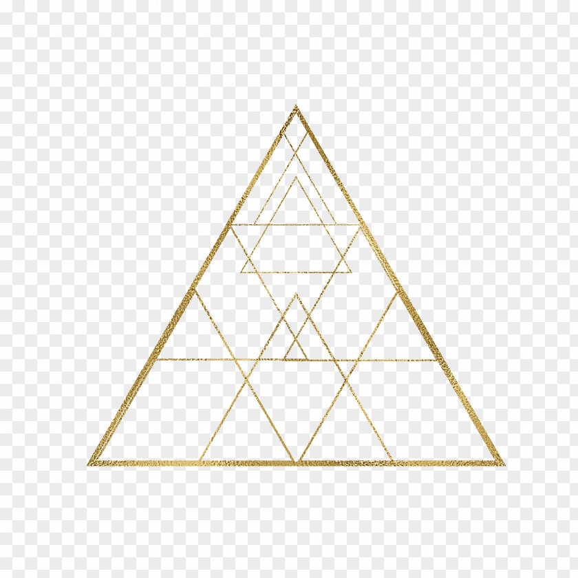 Golden Triangle Geometry PNG