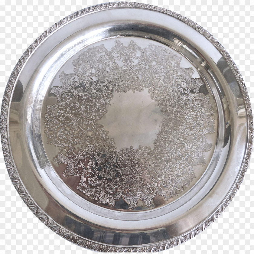 Silver Tray Ruby Lane PNG