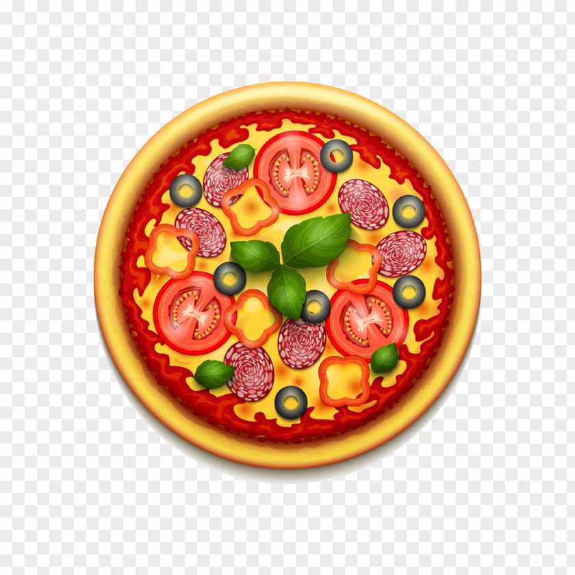 Cartoon Pizza Logo Design Image Italian Cuisine Fast Food PNG