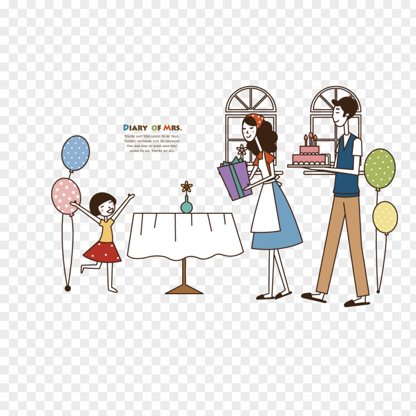 Parents To Daughter Birthday Child Parent PNG