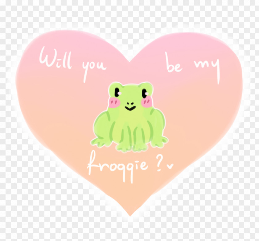 Valentine's Day Ad Frog Cartoon Font PNG