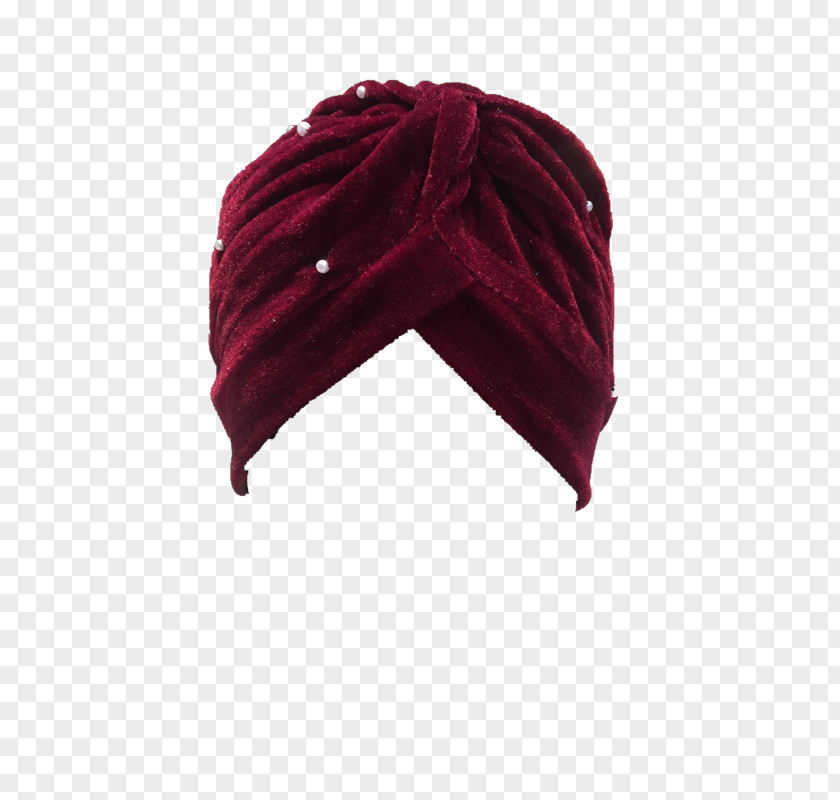 Beanie Maroon Velvet PNG