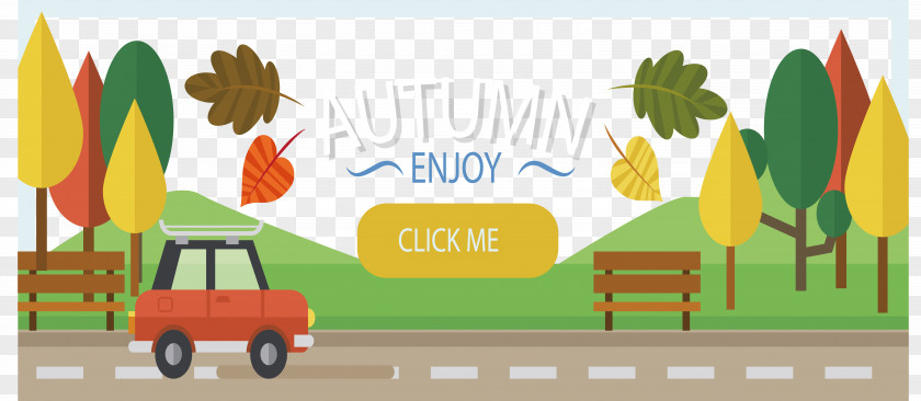 Enjoy Autumn Banners Adobe Illustrator PNG
