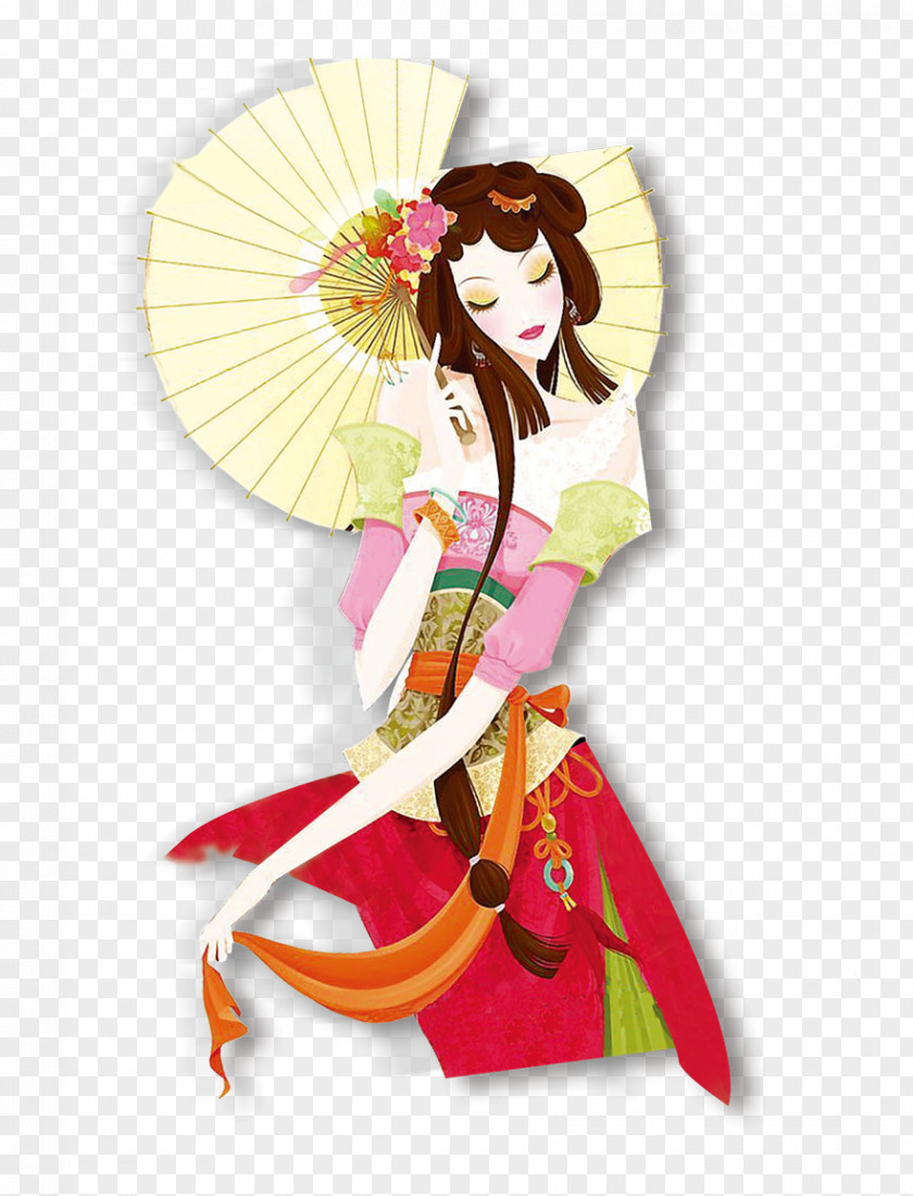 China Wind Women Chinese New Year Poster Lunar Zodiac PNG