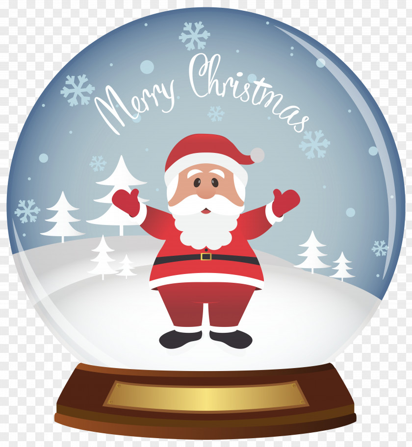 Christmas Santa Snowglobe Clipart Image Snow Globe Claus Clip Art PNG