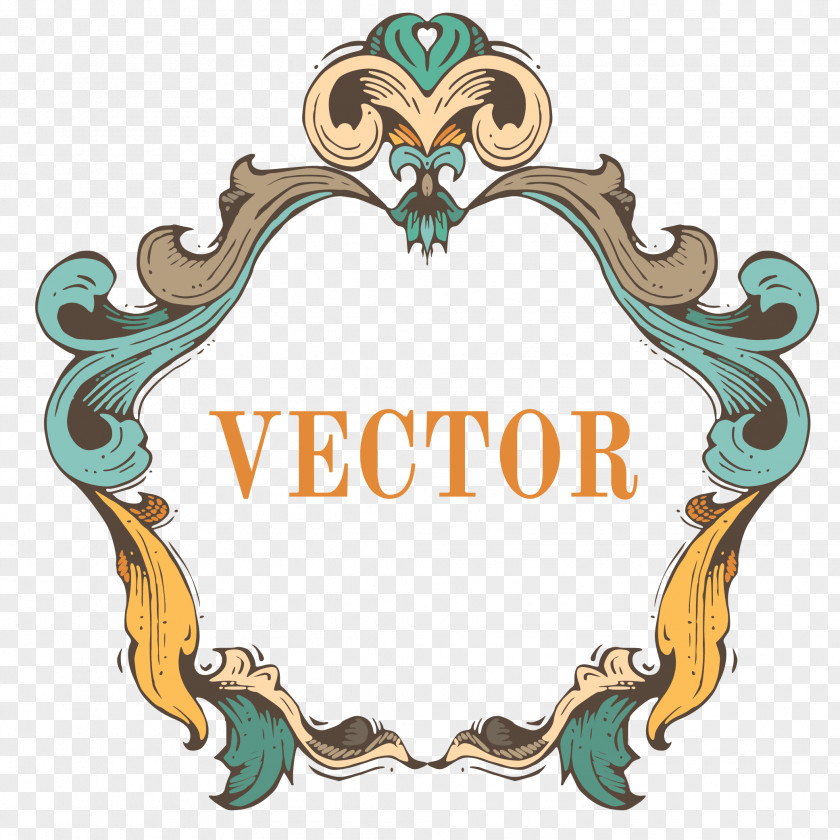 Flower Frame Vector Pattern Motif Illustration PNG