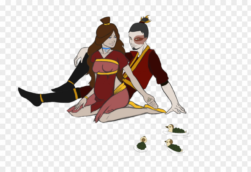 Katara Zuko Fan Art PNG