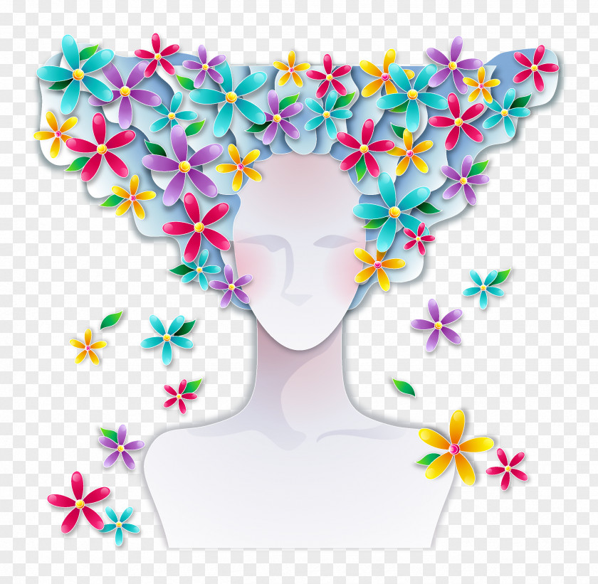 Abstract Beauty Hair Adobe Illustrator Pattern PNG