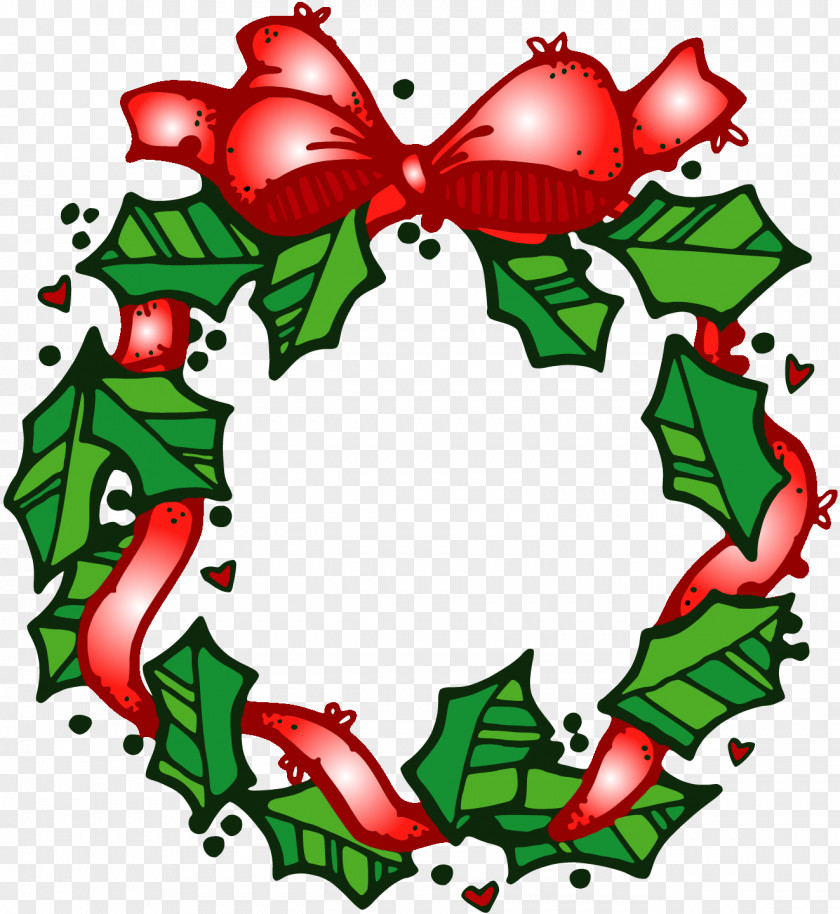 Christmas Ornament Wreath Character Clip Art PNG