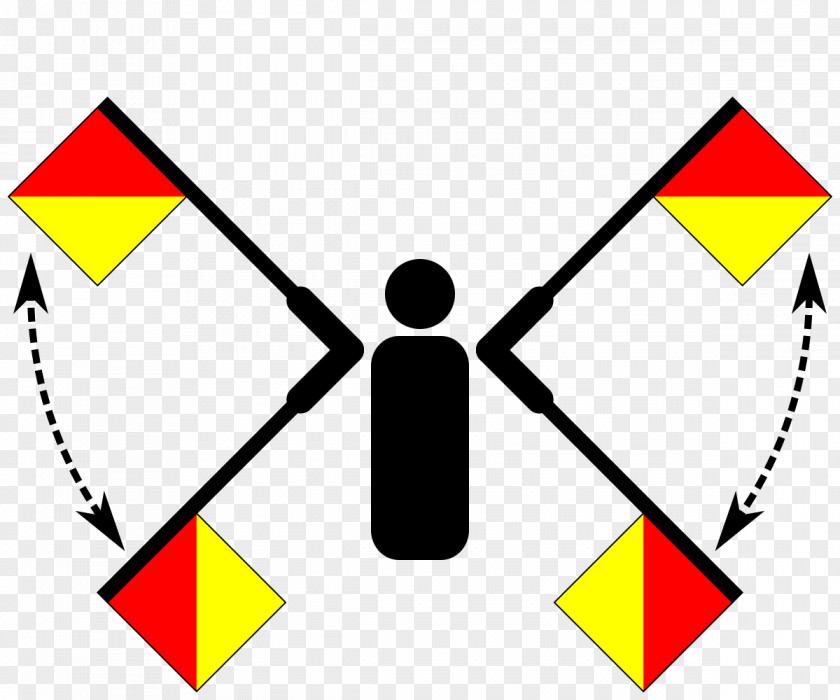 Flag Semaphore Line Character PNG