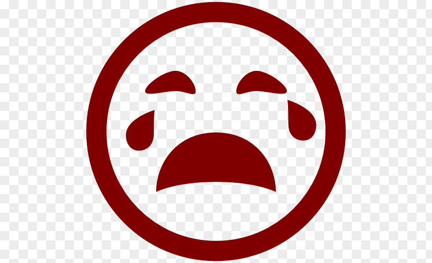 Maroon Emoticon Crying PNG