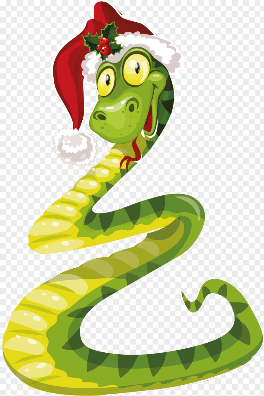 Snake Christmas Clip Art PNG